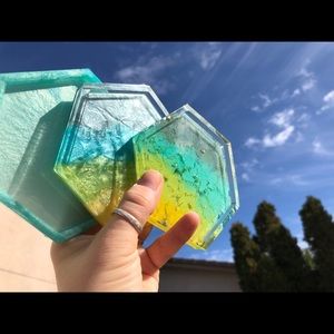 Resin coaster set
